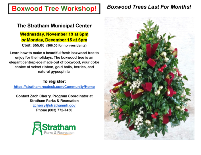 Boxwood Tree Workshop!